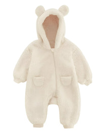 Thumbnail for 0-2Y Adorable Warm Baby's One-Piece Hooded Suit With Ears!