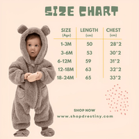 Thumbnail for 0-2Y Adorable Warm One Piece Hooded Suits For Baby With Ears! -, Rompers , Drestiny , 0M, 12M, 18M, 24M, 3M, 6M, Apricot, Australia, Blue, Boys, Brown, Canada, Girls, Jumpsuits, New Zealand, Off White, Pant Sets, Pink, Purple, Rompers, Sets, United Kingdom, United States , Drestiny , www.shopdrestiny.com