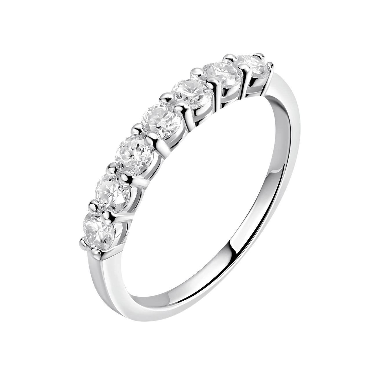 0.7CT Moissanite Stackable Rings S925 Silver Matching Wedding Diamonds Band White Gold Gift, Drestiny, Rings, Silver, Gold, United States, Canada, Australia, New Zealand, United Kingdom, FR, shopdrestiny.com