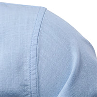 Thumbnail for 100% Cotton Men’s Trendy Stand-Collar Shirt Casual Men's Shirts, Drestiny, Casual Shirts, Dress Shirts, Long Sleeves, XS, S, M, L, XL, XXL, 2XL, United States, USA, Australia, New Zealand, United Kingdom, UK, Light Blue, White, Light Green, Black, Army Green, Light Yellow, Grey, Navy, Mandarin Collar Shirt, band collar shirt, high collar shirt, men's high collar shirt, shopdrestiny.com