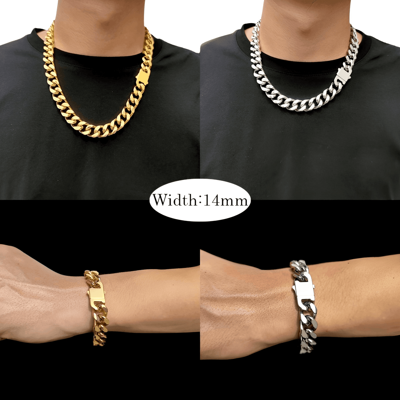 18k Gold Plated Chunky Necklace -, Necklaces , Drestiny , Australia, Canada, Gold, Necklaces, New Zealand, Silver, United Kingdom, United States , Drestiny , www.shopdrestiny.com