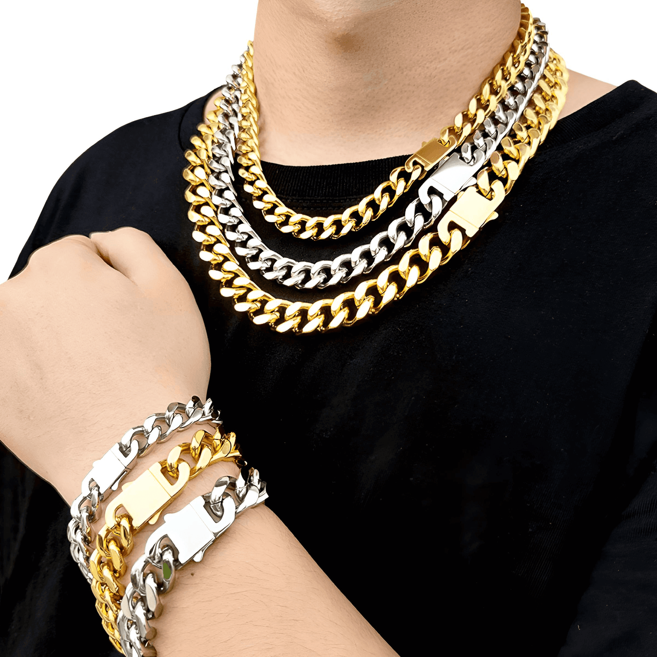 18k Gold Plated Chunky Necklace -, Necklaces , Drestiny , Australia, Canada, Gold, Necklaces, New Zealand, Silver, United Kingdom, United States , Drestiny , www.shopdrestiny.com