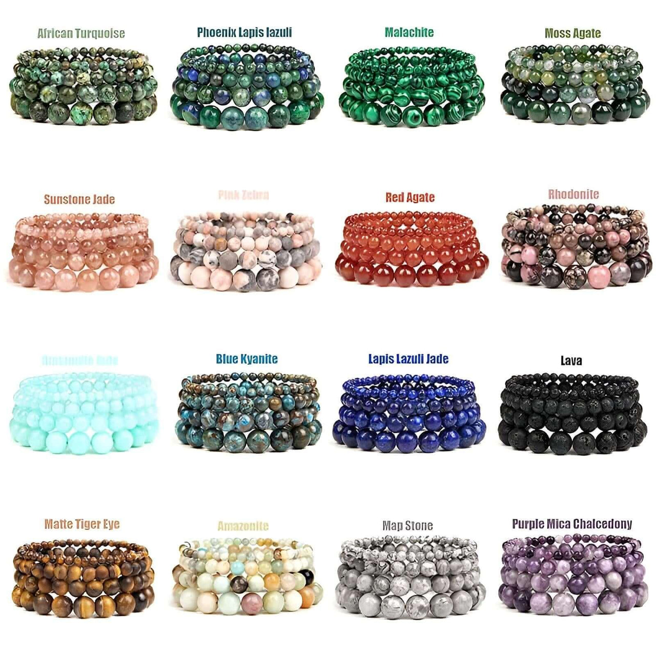 1PC Natural Stone Bracelets in Various Sizes! -, Bracelets , Drestiny , Australia, Black, Blue, Bracelets, Brown, Canada, Gender_Men, Gender_Women, Green, Grey, New Zealand, Orange, Pink, Purple, Red, Sky Blue, United Kingdom, United States, White , Drestiny , www.shopdrestiny.com