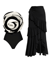 Thumbnail for 2025 New Flower One Piece Swimsuit Luxury Women's Swimwear -, One Piece Swimsuit , Drestiny , Australia, Black, Blue, Canada, Cover Ups, Dark Green, Dark Red, Deep Pink, Green, Green Yellow, L, M, New Zealand, One Piece Swimwear, One Shoulder, Orange, Pink, Red, S, Sets, Skirt Sets, Skirts, Teal, United Kingdom, United States, White, XL , Drestiny , www.shopdrestiny.com