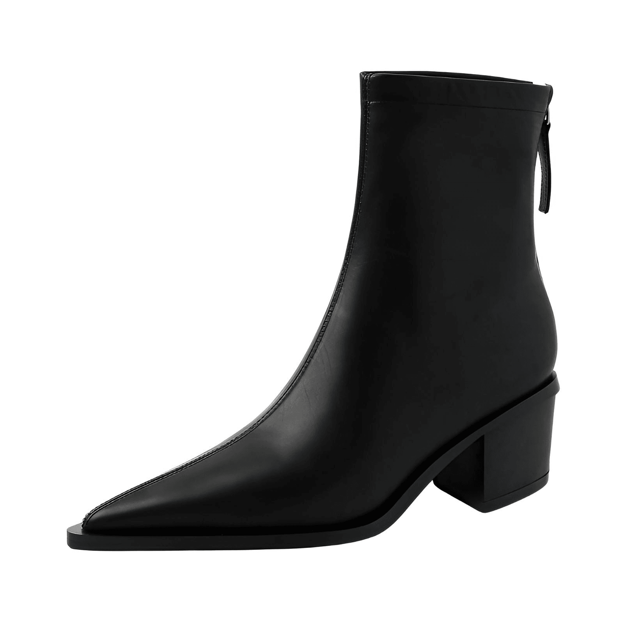 2025 Sexy Women's Ankle Boots Genuine Leather Autumn Winter Boots Zipper Chunky Heel Pointed Toe Black Shoes -, Ankle Boots , Drestiny , 10, 11, 12, 3, 4, 5, 6, 7, 8, 9, Ankle Boots, Australia, Black, Boots, Canada, FR, Green, Heels, New Zealand, United Kingdom, United States , Drestiny , www.shopdrestiny.com