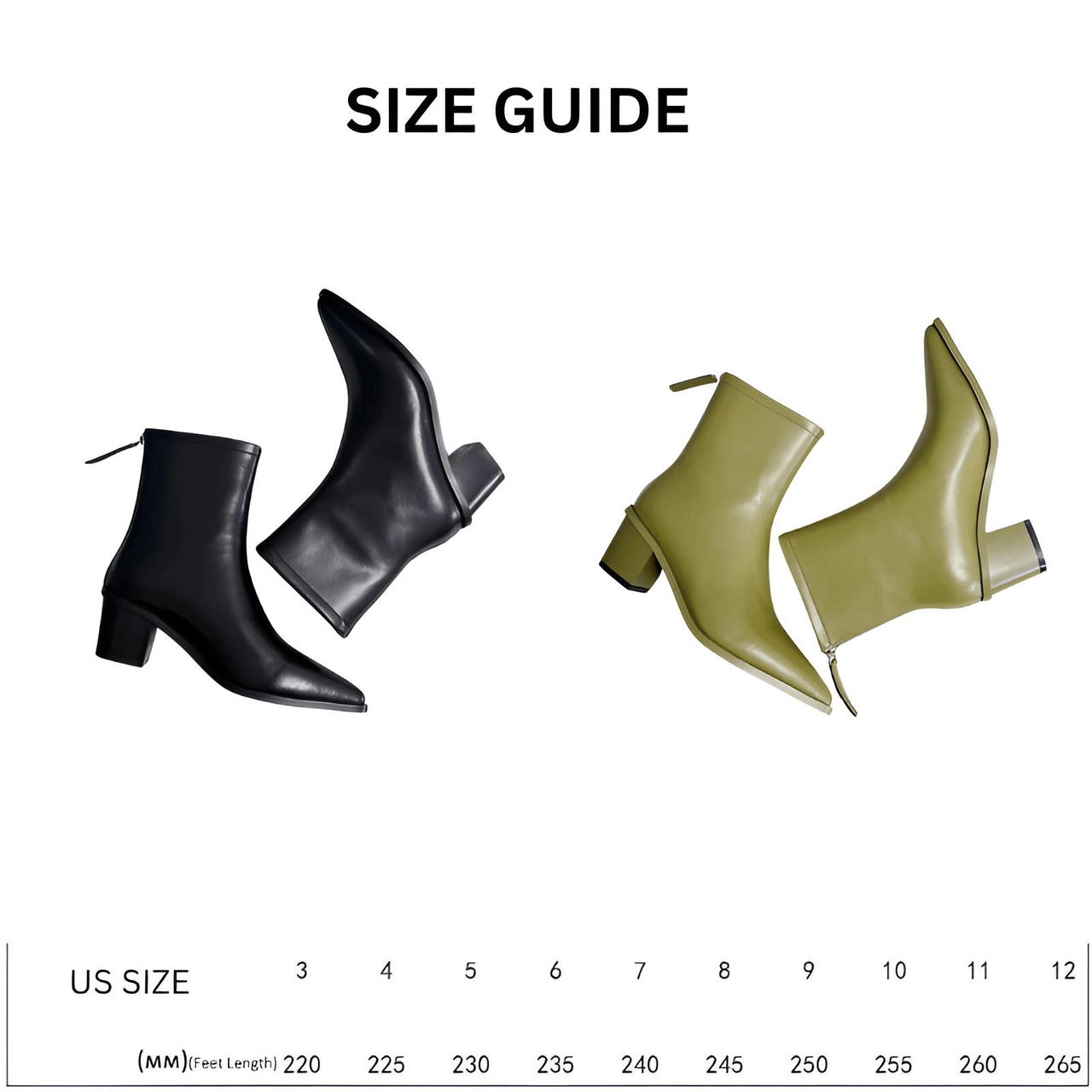 2025 Sexy Women's Ankle Boots Genuine Leather Autumn Winter Boots Zipper Chunky Heel Pointed Toe Black Shoes -, Ankle Boots , Drestiny , 10, 11, 12, 3, 4, 5, 6, 7, 8, 9, Ankle Boots, Australia, Black, Boots, Canada, FR, Green, Heels, New Zealand, United Kingdom, United States , Drestiny , www.shopdrestiny.com