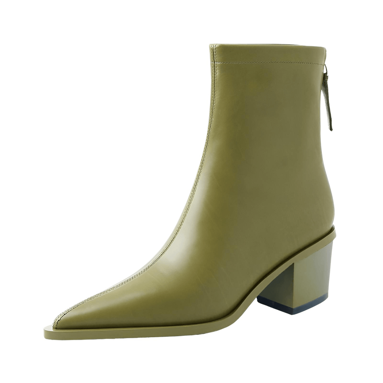 2025 Sexy Women's Ankle Boots Genuine Leather Autumn Winter Boots Zipper Chunky Heel Pointed Toe Black Shoes -, Ankle Boots , Drestiny , 10, 11, 12, 3, 4, 5, 6, 7, 8, 9, Ankle Boots, Australia, Black, Boots, Canada, FR, Green, Heels, New Zealand, United Kingdom, United States , Drestiny , www.shopdrestiny.com