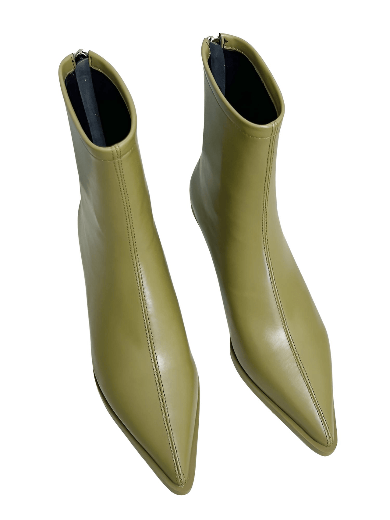 2025 Sexy Women's Ankle Boots Genuine Leather Autumn Winter Boots Zipper Chunky Heel Pointed Toe Black Shoes -, Ankle Boots , Drestiny , 10, 11, 12, 3, 4, 5, 6, 7, 8, 9, Ankle Boots, Australia, Black, Boots, Canada, FR, Green, Heels, New Zealand, United Kingdom, United States , Drestiny , www.shopdrestiny.com