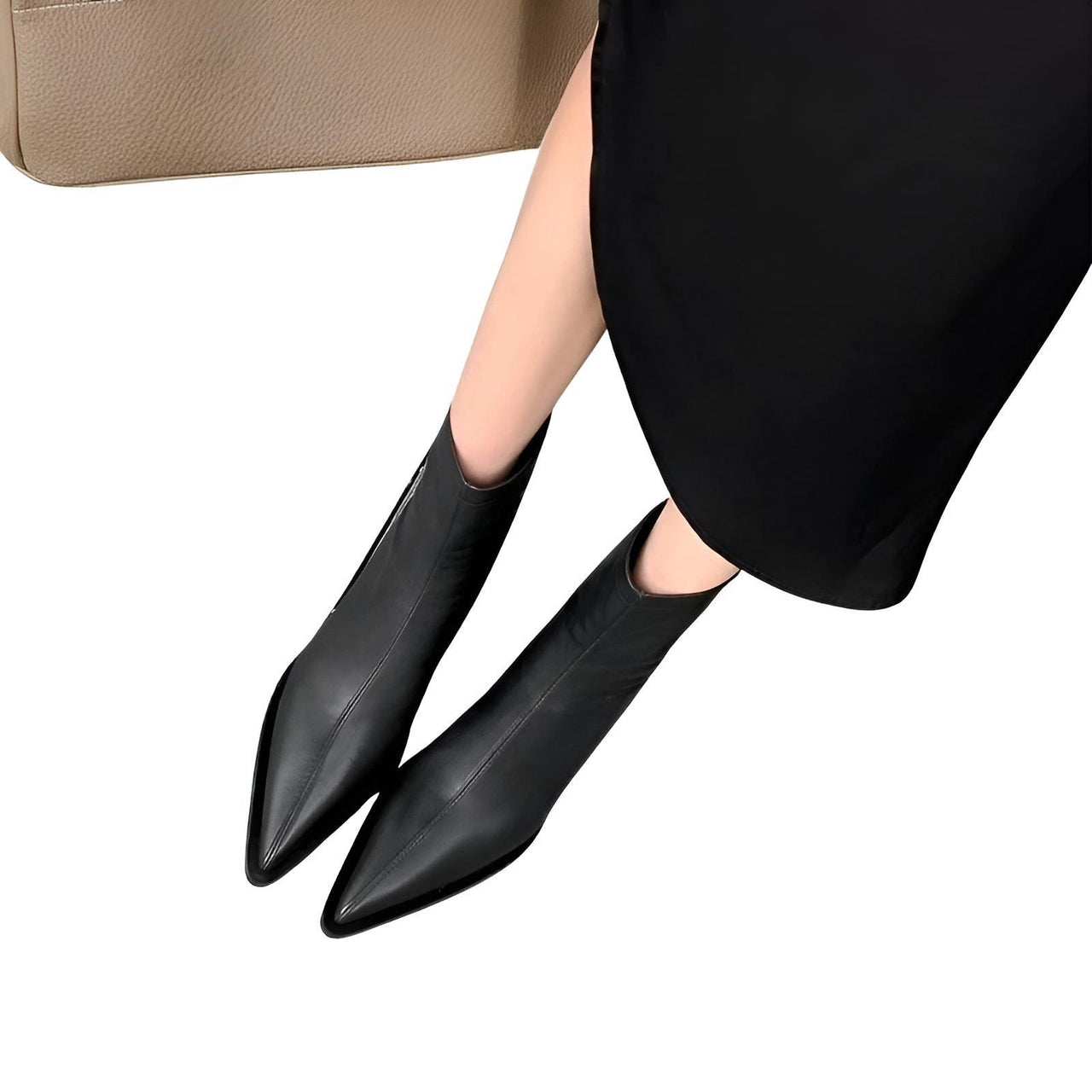 2025 Sexy Women's Ankle Boots Genuine Leather Autumn Winter Boots Zipper Chunky Heel Pointed Toe Black Shoes -, Ankle Boots , Drestiny , 10, 11, 12, 3, 4, 5, 6, 7, 8, 9, Ankle Boots, Australia, Black, Boots, Canada, FR, Green, Heels, New Zealand, United Kingdom, United States , Drestiny , www.shopdrestiny.com