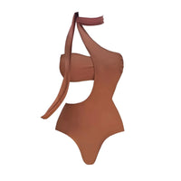 Thumbnail for 2Pcs Deep V Swimsuit Set With Long Skirt Women's Sexy Swimwear Sets Female Bikini Cut Out Biquini Beachwear, Drestiny, Sets, Skirts, Cover-Ups, One Piece Swimsuits, Bikinis, S, M, L, XL, One Shoulder, United States, Canada, USA, Australia, New Zealand, United Kingdom, UK, two piece sets, bikini cover ups, beach cover up sarong, bikini cover ups, bikini cover up skirts, sarong wrap cover up,  Dark Brown, White, Light Blue, Brown, Beige, Black, kaftan cover up uk, shopdrestiny.com