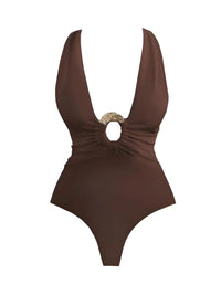 Thumbnail for 2Pcs Deep V Swimsuit Set With Long Skirt Women's Sexy Swimwear Sets Female Bikini Cut Out Biquini Beachwear, Drestiny, Sets, Skirts, Cover-Ups, One Piece Swimsuits, Bikinis, S, M, L, XL, One Shoulder, United States, Canada, USA, Australia, New Zealand, United Kingdom, UK, two piece sets, bikini cover ups, beach cover up sarong, bikini cover ups, bikini cover up skirts, sarong wrap cover up,  Dark Brown, White, Light Blue, Brown, Beige, Black, kaftan cover up uk, shopdrestiny.com