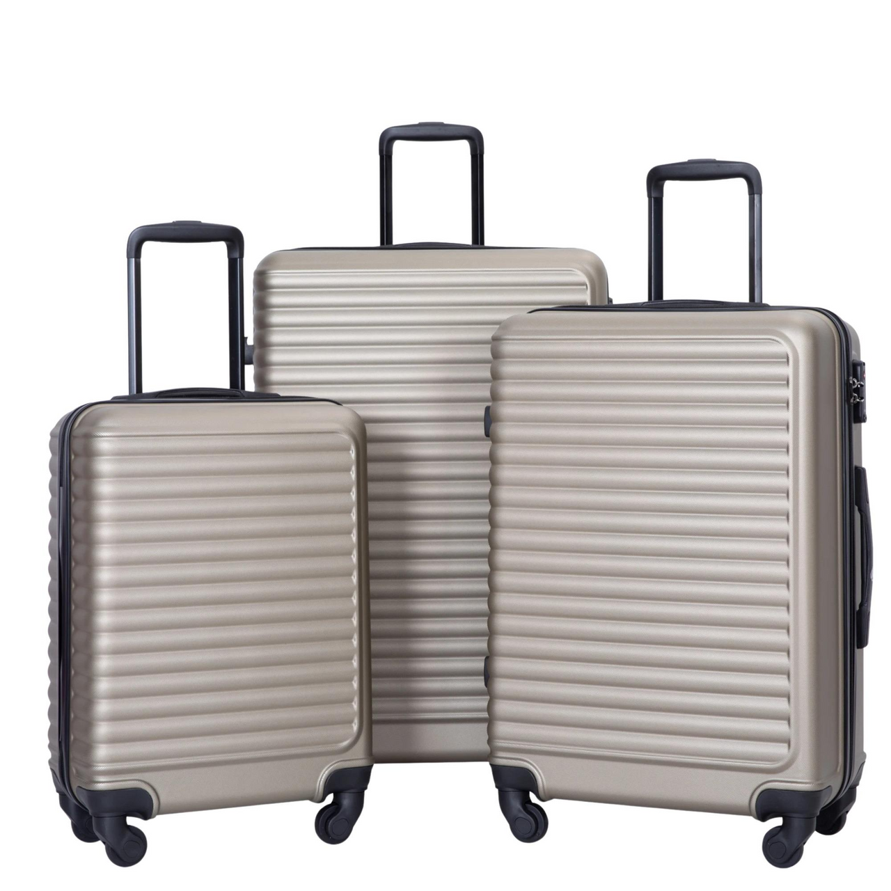 3 Piece Luggage Set Hard Shell Luggage Set with Spinner Wheel Carry On Luggage With TSA Lock Travel Suitcase set, Drestiny, 20" 24", 28", United States, Luggage, Sets, Suitcases, cheap hard shell luggage, best cheap hard shell luggage, budget hard shell luggage, hard shell luggage on sale, hard shell luggage under $100, Purple, Orange, Dark Purple, Black, Green, Blue, Pink, Light Blue, Gold, shopdrestiny.com
