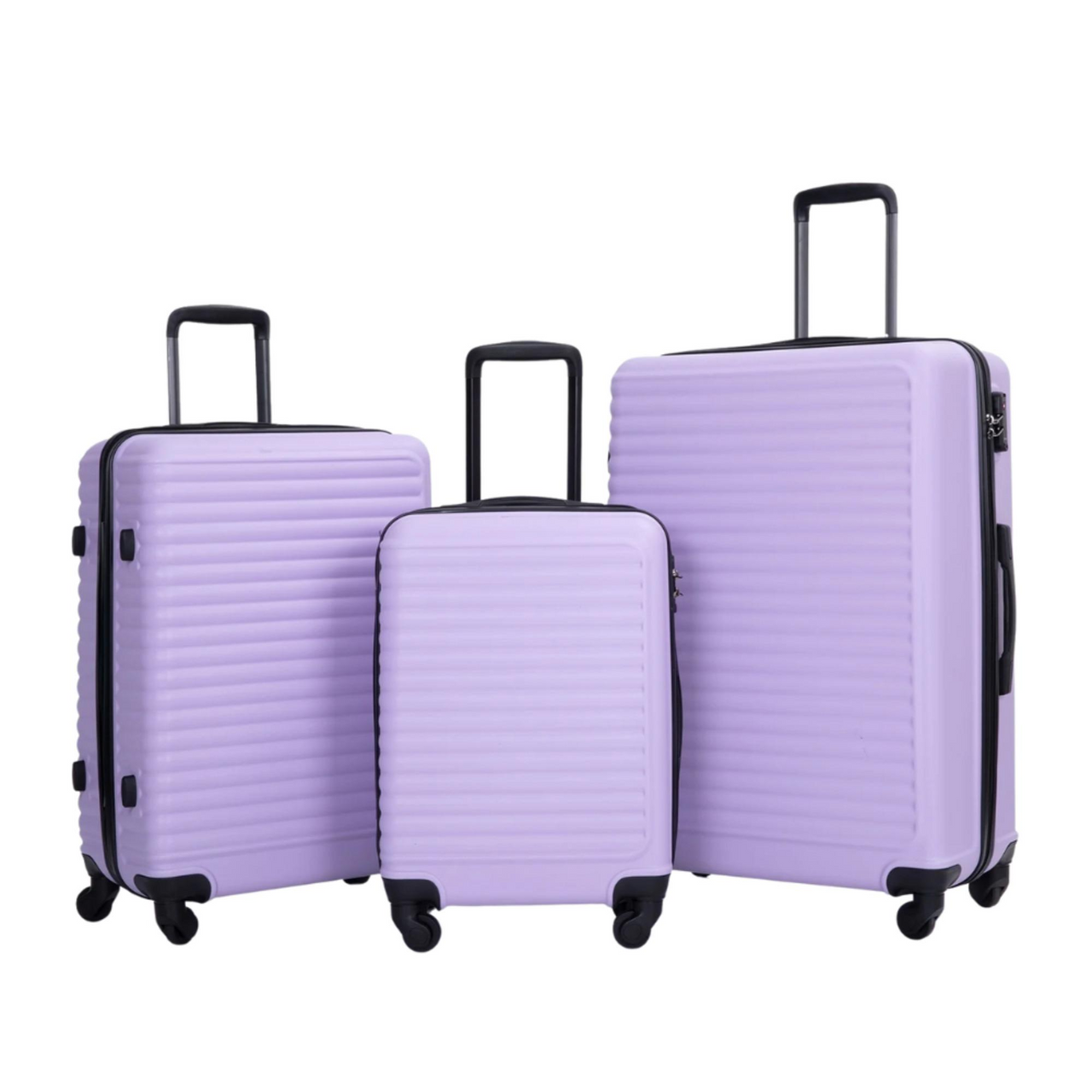 3 Piece Luggage Set Hard Shell Luggage Set with Spinner Wheel Carry On Luggage With TSA Lock Travel Suitcase set, Drestiny, 20" 24", 28", United States, Luggage, Sets, Suitcases, cheap hard shell luggage, best cheap hard shell luggage, budget hard shell luggage, hard shell luggage on sale, hard shell luggage under $100, Purple, Orange, Dark Purple, Black, Green, Blue, Pink, Light Blue, Gold, shopdrestiny.com