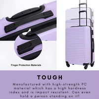 Thumbnail for 3 Piece Luggage Set Hard Shell Luggage Set with Spinner Wheel Carry On Luggage With TSA Lock Travel Suitcase set, Drestiny, 20