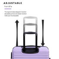 Thumbnail for 3 Piece Luggage Set Hard Shell Luggage Set with Spinner Wheel Carry On Luggage With TSA Lock Travel Suitcase set, Drestiny, 20