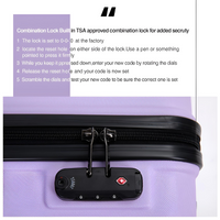 Thumbnail for 3 Piece Luggage Set Hard Shell Luggage Set with Spinner Wheel Carry On Luggage With TSA Lock Travel Suitcase set, Drestiny, 20