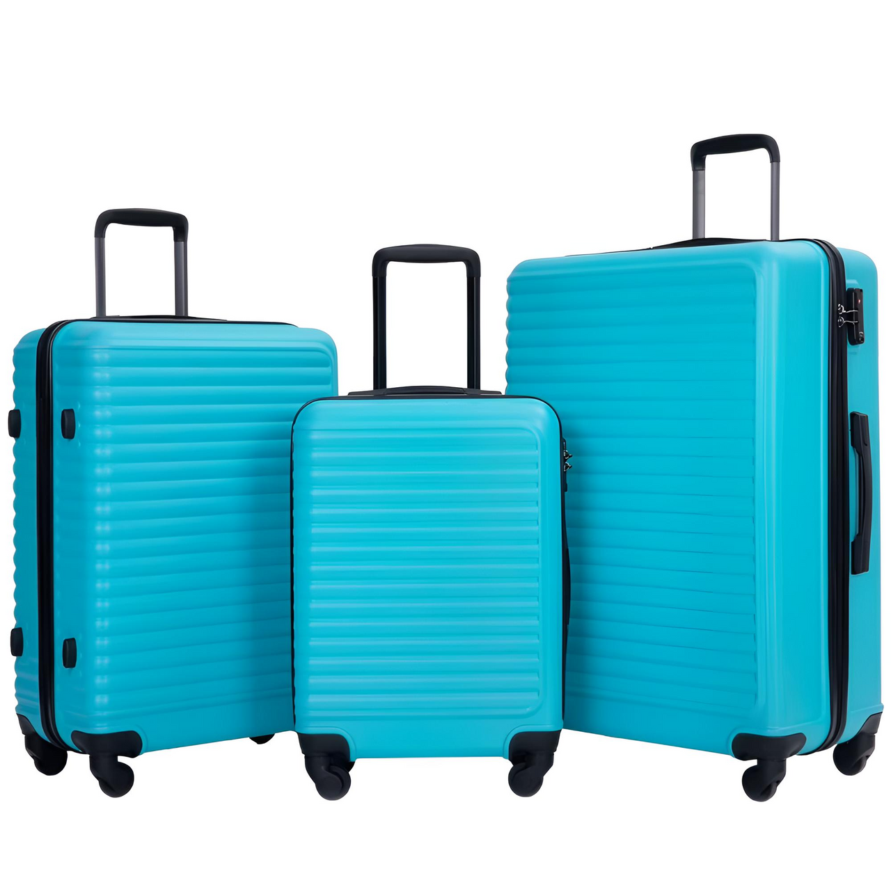 3 Piece Luggage Set Hard Shell Luggage Set with Spinner Wheel Carry On Luggage With TSA Lock Travel Suitcase set, Drestiny, 20" 24", 28", United States, Luggage, Sets, Suitcases, cheap hard shell luggage, best cheap hard shell luggage, budget hard shell luggage, hard shell luggage on sale, hard shell luggage under $100, Purple, Orange, Dark Purple, Black, Green, Blue, Pink, Light Blue, Gold, shopdrestiny.com