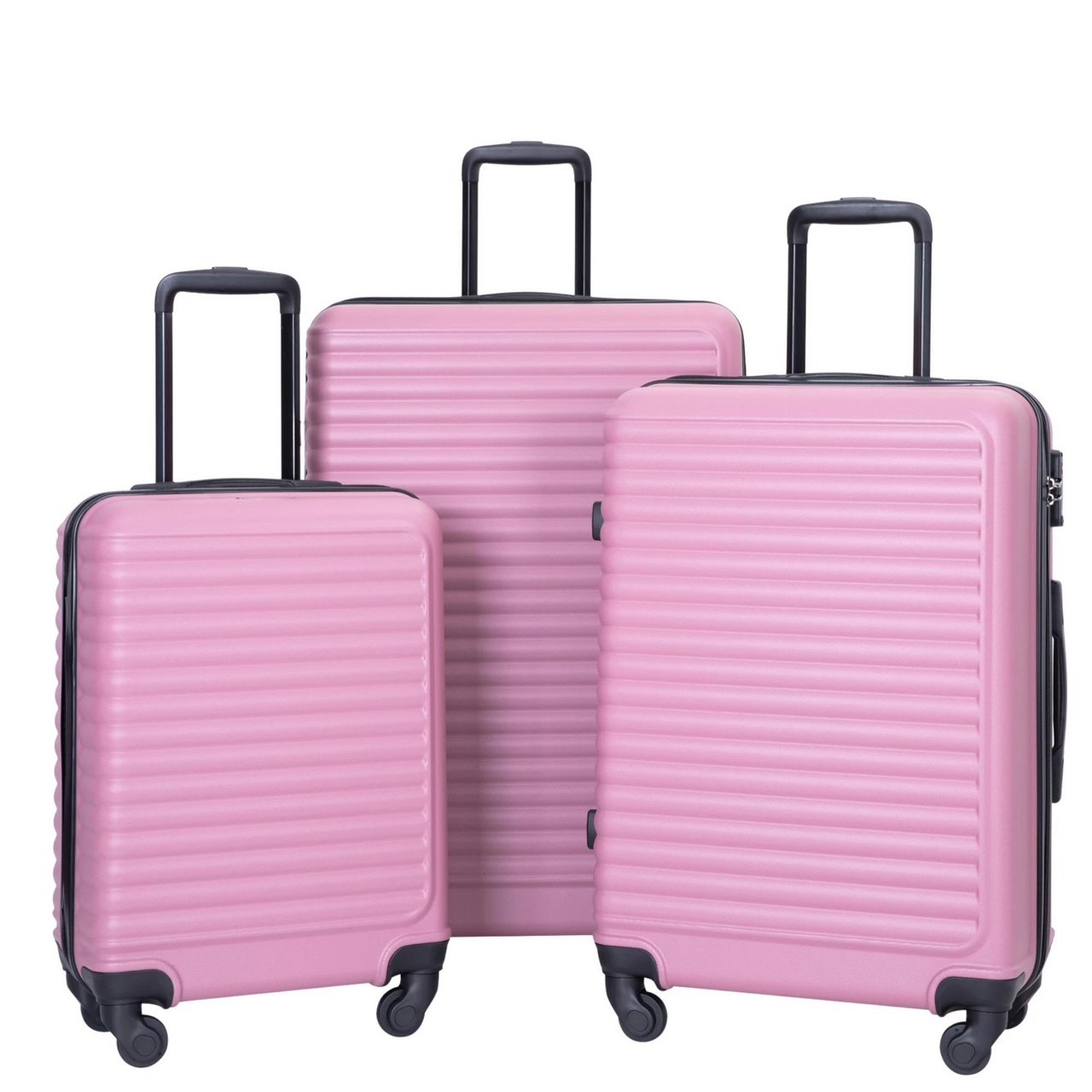 3 Piece Luggage Set Hard Shell Luggage Set with Spinner Wheel Carry On Luggage With TSA Lock Travel Suitcase set, Drestiny, 20" 24", 28", United States, Luggage, Sets, Suitcases, cheap hard shell luggage, best cheap hard shell luggage, budget hard shell luggage, hard shell luggage on sale, hard shell luggage under $100, Purple, Orange, Dark Purple, Black, Green, Blue, Pink, Light Blue, Gold, shopdrestiny.com