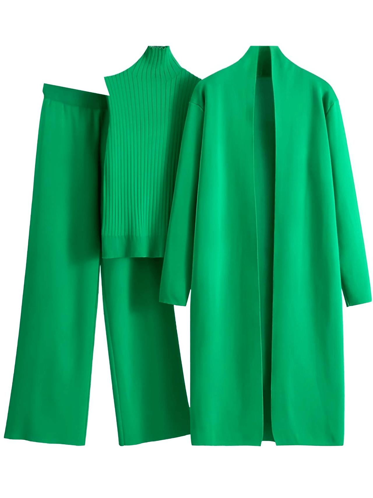 3 Piece Women's Cardigan Pants Set Fashion Knitted Pant Set Ladies Sweater Suit Vintage Fashion Ladies 3-Piece Set -, Outfit Sets , Drestiny , Apricot, Australia, Black, Blue, Brown, Cardigans, Casual Pants, Casual Shirts, Deep Pink, FR, Green, Ivory, Long Sleeves, New Zealand, Off White, Pant Sets, Pant Suits, Sets, Sleeveless, Sweaters, Turtlenecks, United Kingdom, United States , Drestiny , www.shopdrestiny.com