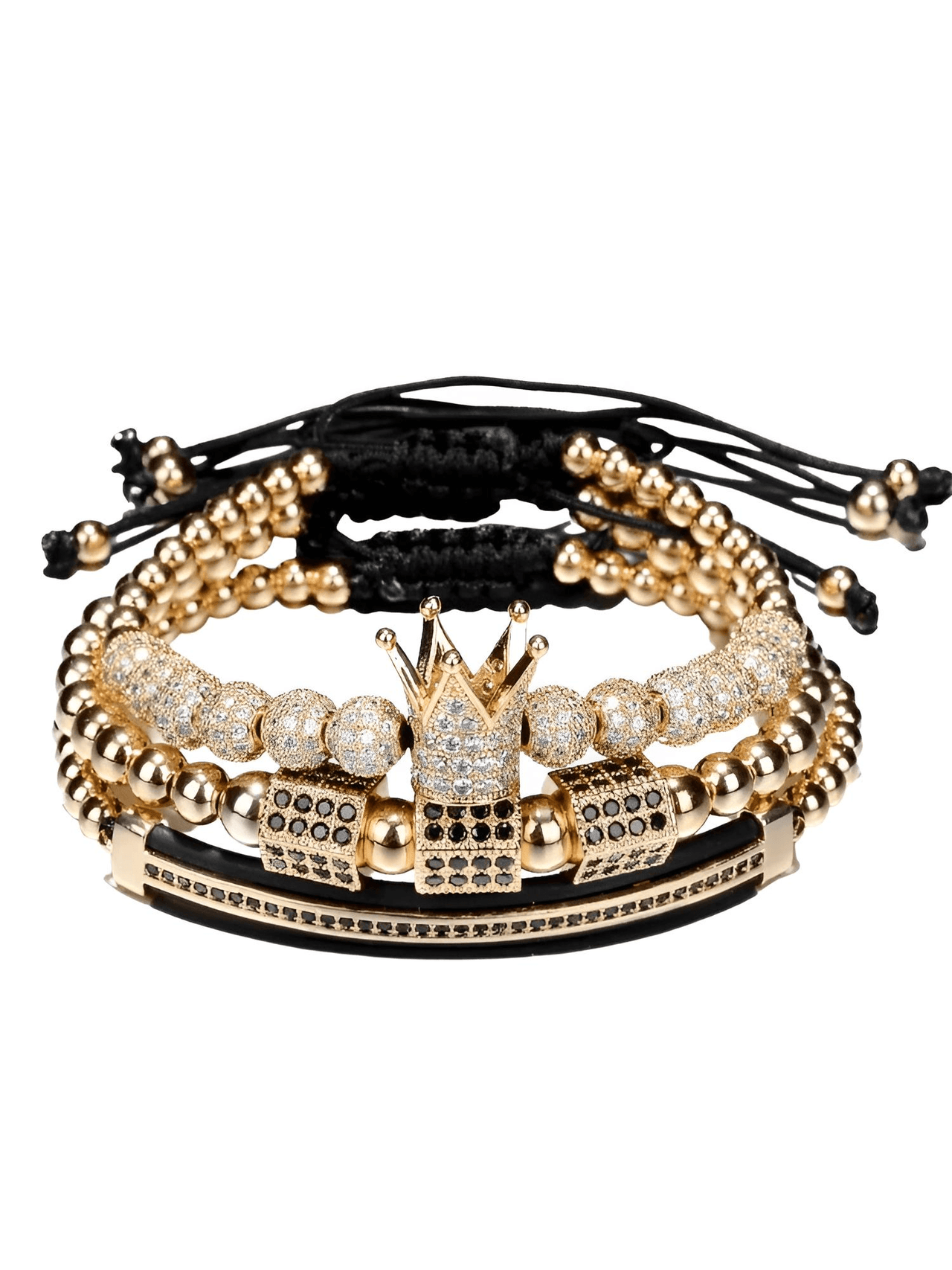 3pcs/Set Luxury Jewelry Set - Micro Pave CZ Bracelets For Men -, Bracelets , Drestiny , Australia, Black, Bracelets, Canada, FR, Gold, New Zealand, Rose Gold, Sets, Silver, United Kingdom, United States , Drestiny , www.shopdrestiny.com