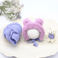 Thumbnail for 3pcs/Set Newborn Photography Wraps + Faux Fur Hat + Bear Doll -, Baby & Toddler Outfits , Drestiny , Australia, Blue, Boys, Brown, Canada, Girls, Green, Hats, Khaki, Lavender, New Zealand, Pink, Purple, Sets, United Kingdom, United States, White, Wraps, Yellow , Drestiny , www.shopdrestiny.com