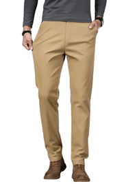 Thumbnail for 97% Cotton Men's Casual Pants Autumn Fashion Comfortable Elastic Slim Straight Business Trousers, Drestiny, Casual Pants, Dress Pants Men's, Trousers, United States, Australia, New Zealand, United Kingdom, 28, 29, 30, 31, 32, 33, 34, 36, 38, Coffee Brown, Black, Blue, Dark Grey, Khaki, Army Green, Light Khaki, Light Grey Pants, Shopdrestiny.com