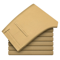 Thumbnail for 97% Cotton Men's Casual Pants Autumn Fashion Comfortable Elastic Slim Straight Business Trousers, Drestiny, Casual Pants, Dress Pants Men's, Trousers, United States, Australia, New Zealand, United Kingdom, 28, 29, 30, 31, 32, 33, 34, 36, 38, Coffee Brown, Black, Blue, Dark Grey, Khaki, Army Green, Light Khaki, Light Grey Pants, Shopdrestiny.com