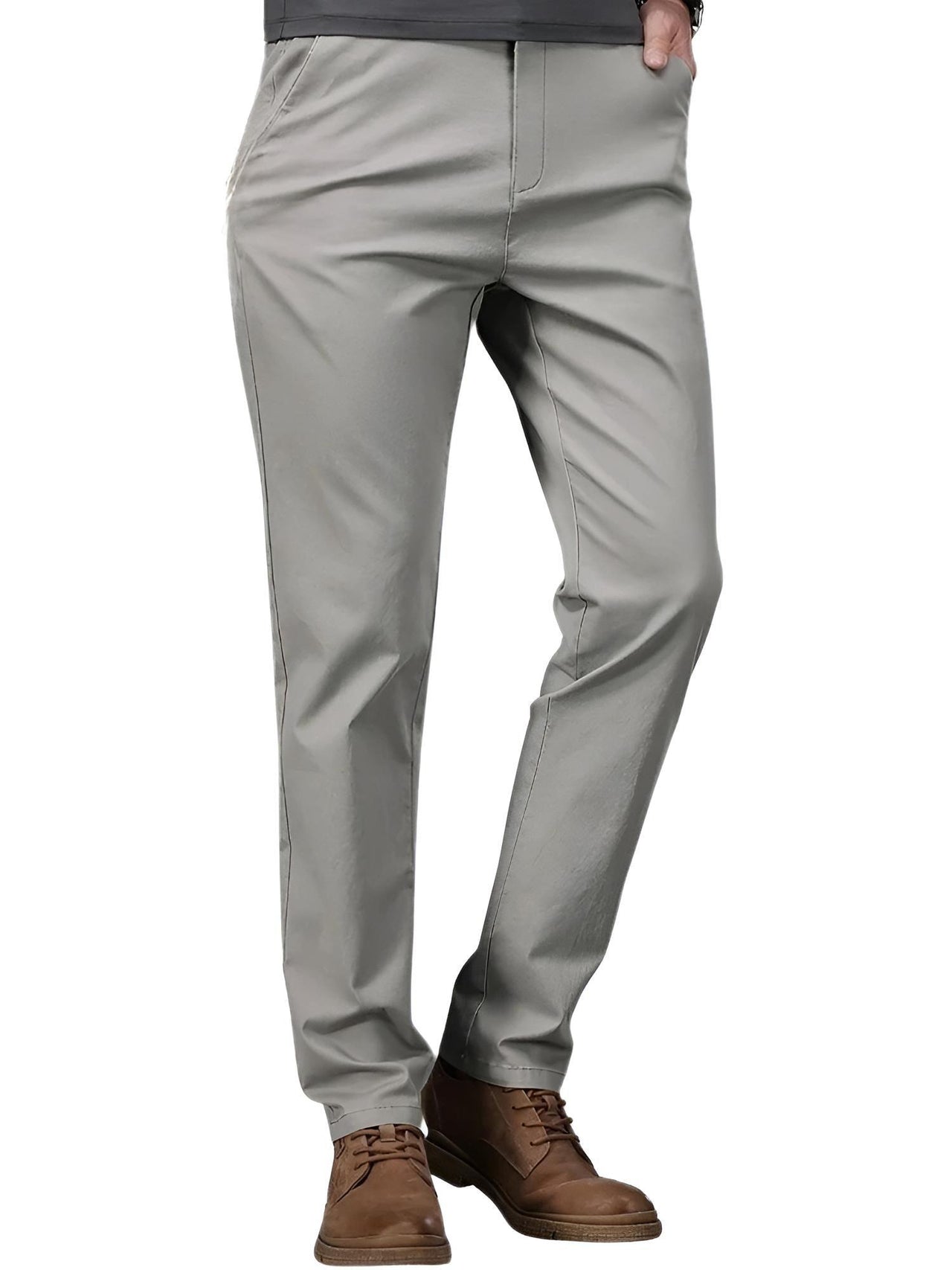 97% Cotton Men's Casual Pants Autumn Fashion Comfortable Elastic Slim Straight Business Trousers, Drestiny, Casual Pants, Dress Pants Men's, Trousers, United States, Australia, New Zealand, United Kingdom, 28, 29, 30, 31, 32, 33, 34, 36, 38, Coffee Brown, Black, Blue, Dark Grey, Khaki, Army Green, Light Khaki, Light Grey Pants, Shopdrestiny.com