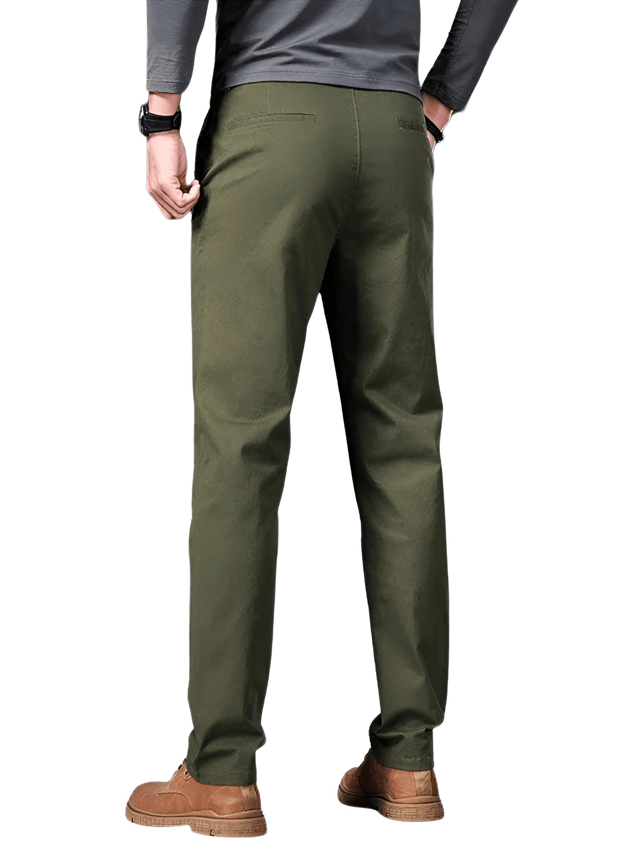 97% Cotton Men's Casual Pants Autumn Fashion Comfortable Elastic Slim Straight Business Trousers, Drestiny, Casual Pants, Dress Pants Men's, Trousers, United States, Australia, New Zealand, United Kingdom, 28, 29, 30, 31, 32, 33, 34, 36, 38, Coffee Brown, Black, Blue, Dark Grey, Khaki, Army Green, Light Khaki, Light Grey Pants, Shopdrestiny.com