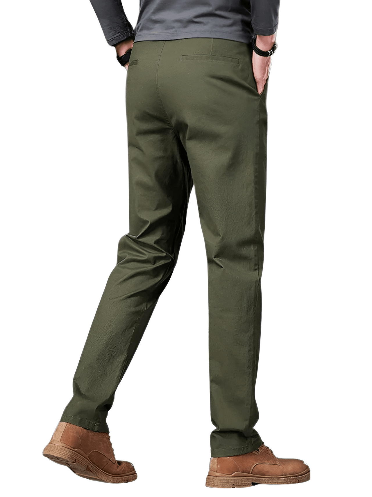 97% Cotton Men's Casual Pants Autumn Fashion Comfortable Elastic Slim Straight Business Trousers, Drestiny, Casual Pants, Dress Pants Men's, Trousers, United States, Australia, New Zealand, United Kingdom, 28, 29, 30, 31, 32, 33, 34, 36, 38, Coffee Brown, Black, Blue, Dark Grey, Khaki, Army Green, Light Khaki, Light Grey Pants, Shopdrestiny.com