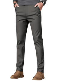 Thumbnail for 97% Cotton Men's Casual Pants Autumn Fashion Comfortable Elastic Slim Straight Business Trousers, Drestiny, Casual Pants, Dress Pants Men's, Trousers, United States, Australia, New Zealand, United Kingdom, 28, 29, 30, 31, 32, 33, 34, 36, 38, Coffee Brown, Black, Blue, Dark Grey, Khaki, Army Green, Light Khaki, Light Grey Pants, Shopdrestiny.com