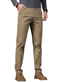 Thumbnail for 97% Cotton Men's Casual Pants Autumn Fashion Comfortable Elastic Slim Straight Business Trousers, Drestiny, Casual Pants, Dress Pants Men's, Trousers, United States, Australia, New Zealand, United Kingdom, 28, 29, 30, 31, 32, 33, 34, 36, 38, Coffee Brown, Black, Blue, Dark Grey, Khaki, Army Green, Light Khaki, Light Grey Pants, Shopdrestiny.com