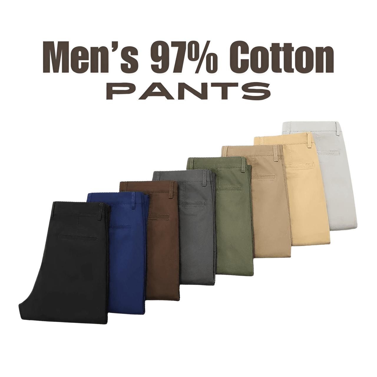 97% Cotton Men's Casual Pants Autumn Fashion Comfortable Elastic Slim Straight Business Trousers, Drestiny, Casual Pants, Dress Pants Men's, Trousers, United States, Australia, New Zealand, United Kingdom, 28, 29, 30, 31, 32, 33, 34, 36, 38, Coffee Brown, Black, Blue, Dark Grey, Khaki, Army Green, Light Khaki, Light Grey Pants, Shopdrestiny.com