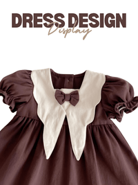 Thumbnail for Autumn Baby Girls Dress Casual Bow Clothes Spring Cotton Girls Princess Dress Big Turn Down Collar Dress Girls Clothes -, Dress , Drestiny , 12M, 24M, 2T, 3T, 4T, 6M, Australia, Black, Brown, Canada, Dresses, Girls, Khaki, Long Sleeves, New Zealand, Short Sleeves, TD, United Kingdom, United States , Drestiny , www.shopdrestiny.com
