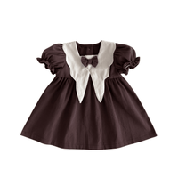 Thumbnail for Autumn Baby Girls Dress Casual Bow Clothes Spring Cotton Girls Princess Dress Big Turn Down Collar Dress Girls Clothes -, Dress , Drestiny , 12M, 24M, 2T, 3T, 4T, 6M, Australia, Black, Brown, Canada, Dresses, Girls, Khaki, Long Sleeves, New Zealand, Short Sleeves, TD, United Kingdom, United States , Drestiny , www.shopdrestiny.com