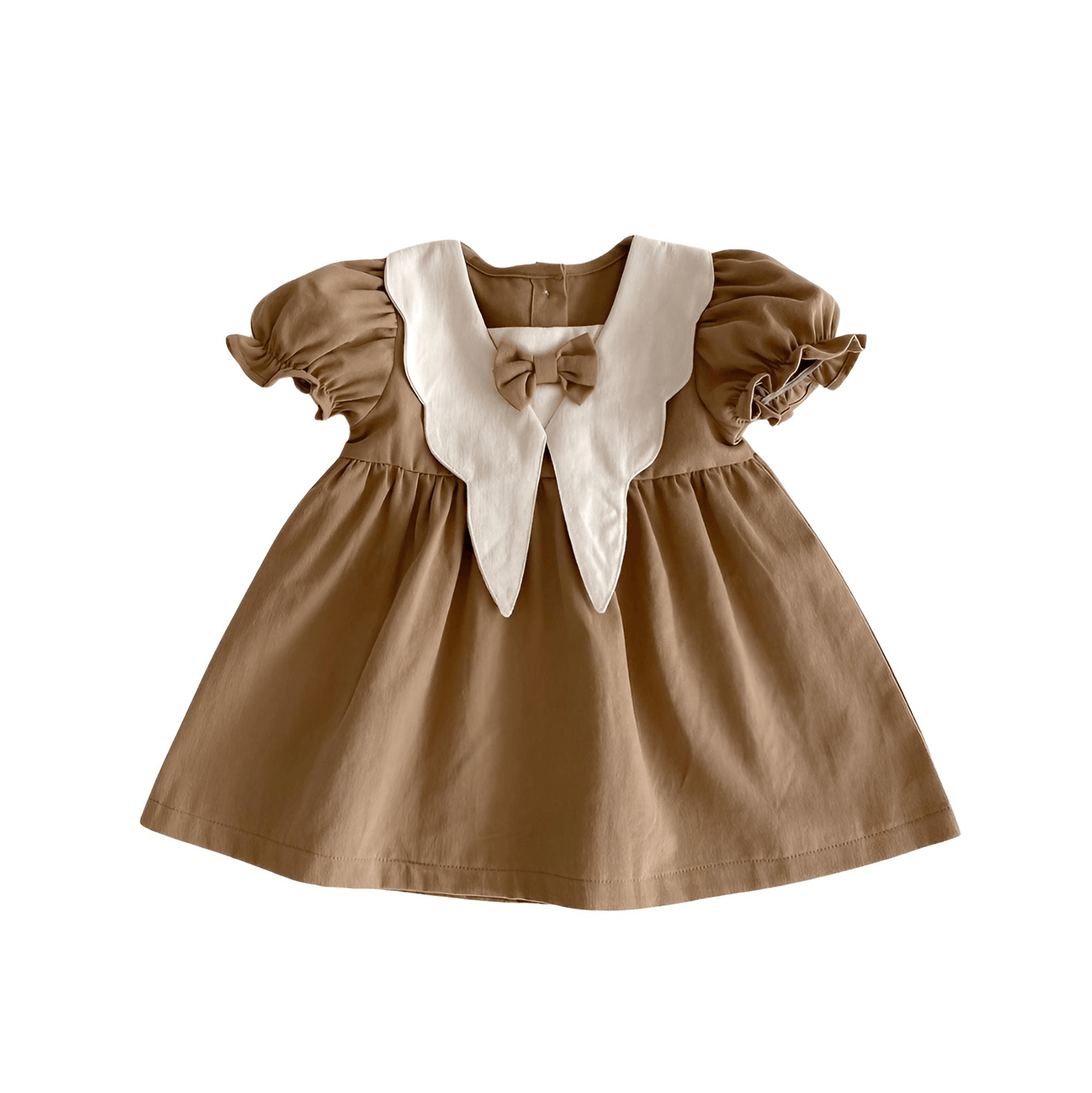 Autumn Baby Girls Dress Casual Bow Clothes Spring Cotton Girls Princess Dress Big Turn Down Collar Dress Girls Clothes -, Dress , Drestiny , 12M, 24M, 2T, 3T, 4T, 6M, Australia, Black, Brown, Canada, Dresses, Girls, Khaki, Long Sleeves, New Zealand, Short Sleeves, TD, United Kingdom, United States , Drestiny , www.shopdrestiny.com