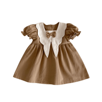 Thumbnail for Autumn Baby Girls Dress Casual Bow Clothes Spring Cotton Girls Princess Dress Big Turn Down Collar Dress Girls Clothes -, Dress , Drestiny , 12M, 24M, 2T, 3T, 4T, 6M, Australia, Black, Brown, Canada, Dresses, Girls, Khaki, Long Sleeves, New Zealand, Short Sleeves, TD, United Kingdom, United States , Drestiny , www.shopdrestiny.com