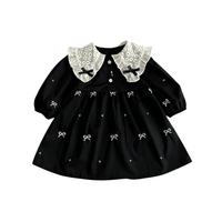 Thumbnail for Autumn Baby Girls Dress Casual Bow Clothes Spring Cotton Girls Princess Dress Big Turn Down Collar Dress Girls Clothes -, Dress , Drestiny , 12M, 24M, 2T, 3T, 4T, 6M, Australia, Black, Brown, Canada, Dresses, Girls, Khaki, Long Sleeves, New Zealand, Short Sleeves, TD, United Kingdom, United States , Drestiny , www.shopdrestiny.com