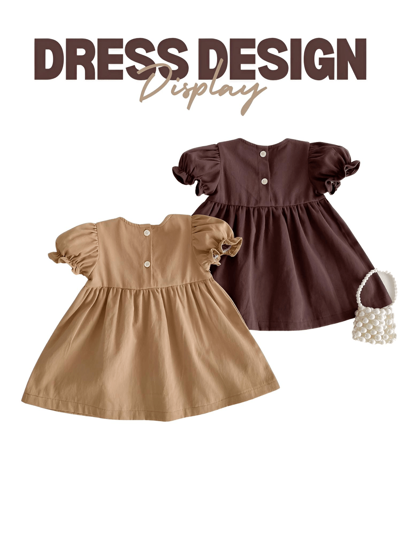Autumn Baby Girls Dress Casual Bow Clothes Spring Cotton Girls Princess Dress Big Turn Down Collar Dress Girls Clothes -, Dress , Drestiny , 12M, 24M, 2T, 3T, 4T, 6M, Australia, Black, Brown, Canada, Dresses, Girls, Khaki, Long Sleeves, New Zealand, Short Sleeves, TD, United Kingdom, United States , Drestiny , www.shopdrestiny.com