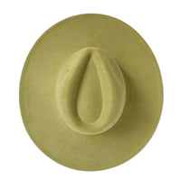 Thumbnail for Avocado green wide-brimmed hat on a white background
