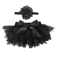 Thumbnail for Black tutu skirt and headband set on a white background