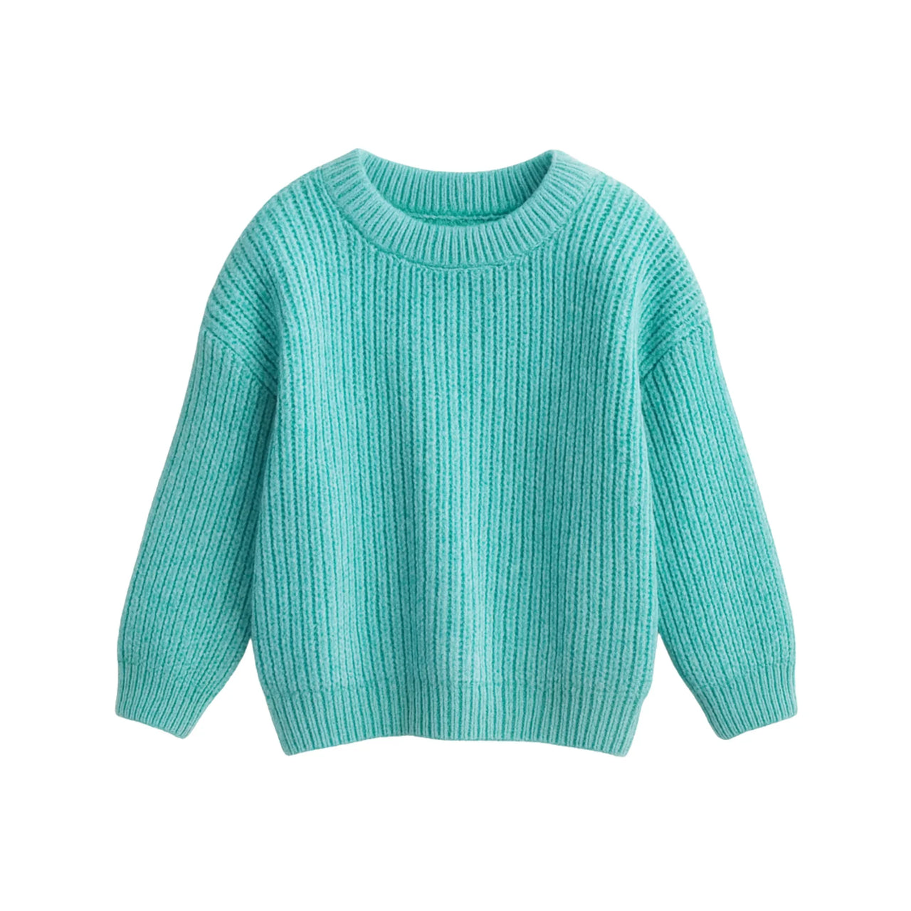Teal sweater on a white background