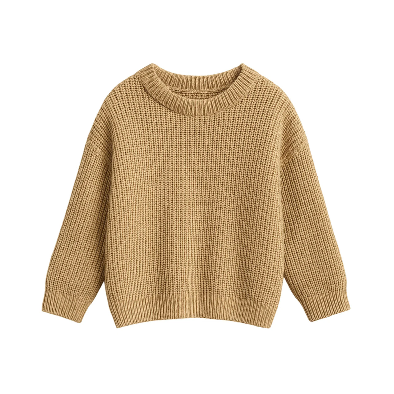 Beige sweater on a white background