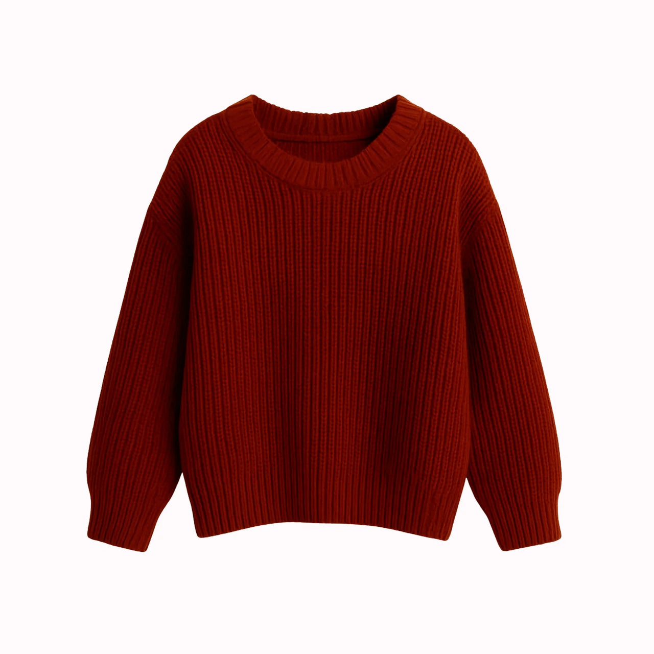 Red sweater on a white background