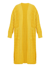 Thumbnail for Knit Women's Extra Long Cardigan With Pockets -, Cardigans , Drestiny , 4XL, 5XL, Apricot, Australia, Black, Cardigans, Deep Pink, Green, Grey, New Zealand, Orange, Red, Sweaters, United Kingdom, United States, XL, XXL, XXXL, Yellow , Drestiny , www.shopdrestiny.com