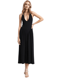 Thumbnail for Backless Deep-V Long Dress Summer Women's Sexy Party Dress Halter Spliced New Fashion Slim Sleeveless Long Dress