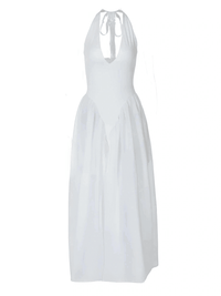 Thumbnail for White halter neck dress on a white background