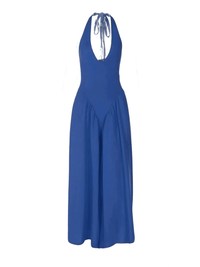 Thumbnail for Backless Deep-V Long Dress Summer Women's Sexy Party Dress Halter Spliced New Fashion Slim Sleeveless Long Dress, dresses, midi dresses, Drestiny, Sleeveless, S, M, L, XL, United States, USA, Canada, Australia, New Zealand, United Kingdom, UK, backless midi dress, deep v neck long dress, backless semiformal dress, long blue backless dress, plunge back midi dress, White, Black, Red, Yellow, Blue, Pink, Claret, Light Blue, Dark Blue, Apricot, Purple, Green, dark red, shopdrestiny.com