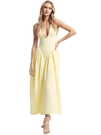 Thumbnail for Backless Deep-V Long Dress Summer Women's Sexy Party Dress Halter Spliced New Fashion Slim Sleeveless Long Dress, dresses, midi dresses, Drestiny, Sleeveless, S, M, L, XL, United States, USA, Canada, Australia, New Zealand, United Kingdom, UK, backless midi dress, deep v neck long dress, backless semiformal dress, long yellow backless dress, plunge back midi dress, White, Black, Red, Yellow, Blue, Pink, Claret, Light Blue, Dark Blue, Apricot, Purple, Green, dark red, shopdrestiny.com