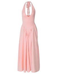 Thumbnail for Backless Deep-V Long Dress Summer Women's Sexy Party Dress Halter Spliced New Fashion Slim Sleeveless Long Dress, dresses, midi dresses, Drestiny, Sleeveless, S, M, L, XL, United States, USA, Canada, Australia, New Zealand, United Kingdom, UK, backless midi dress, deep v neck long dress, backless semiformal dress, long pink backless dress, plunge back midi dress, White, Black, Red, Yellow, Blue, Pink, Claret, Light Blue, Dark Blue, Apricot, Purple, Green, dark red, shopdrestiny.com